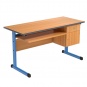 Lehrertisch, 130x65 cm (B/T), 76 cm hoch, Platte: Melamin, PU-Kante, 